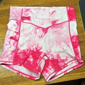Balance athletica (vitality) pink tie dye shorts